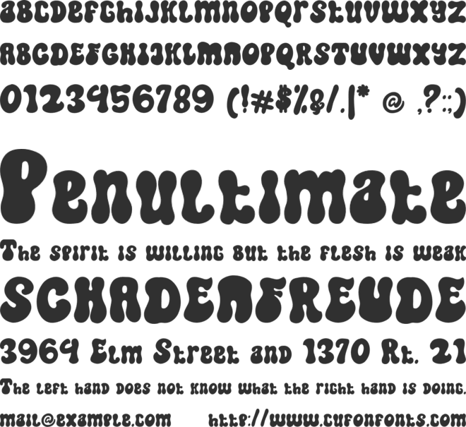 Cookies font preview