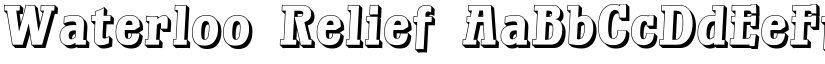 Waterloo Relief font