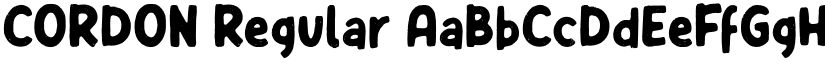 CORDON Regular font