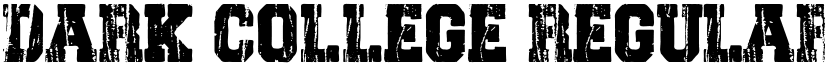 Dark College Regular font