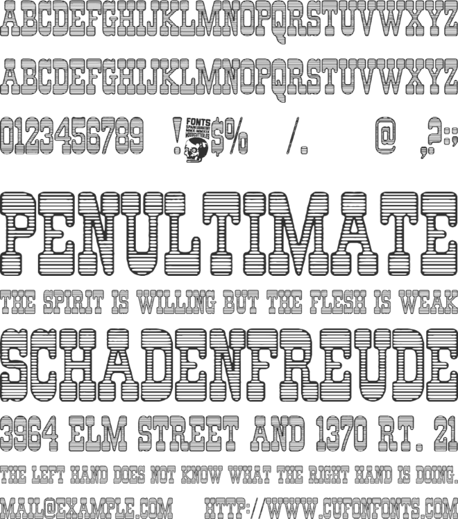 Indian Casino font preview