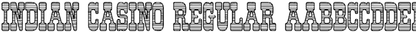Indian Casino Regular font
