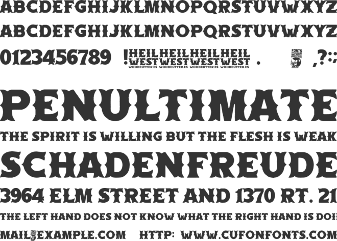 Heil West font preview