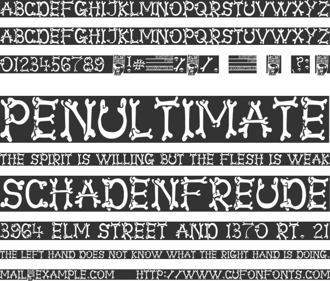Bonesitos font preview