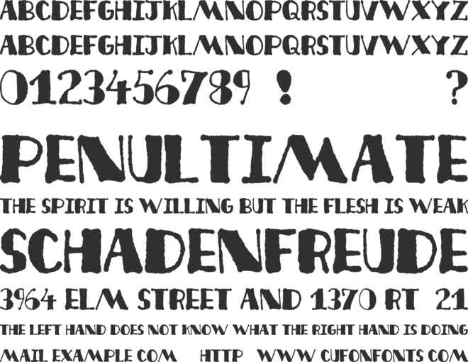 Deco Freehand font preview