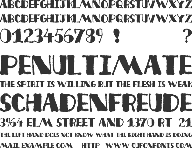 Deco Freehand font preview