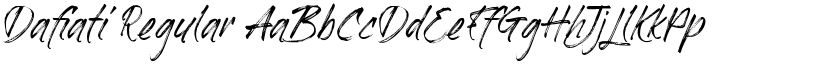 Dafiati Regular font
