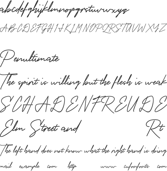 ZambiaSignature font preview