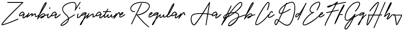ZambiaSignature Regular font