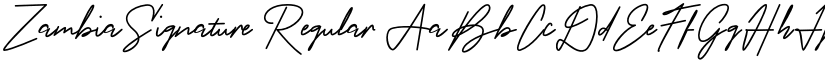 ZambiaSignature Regular font