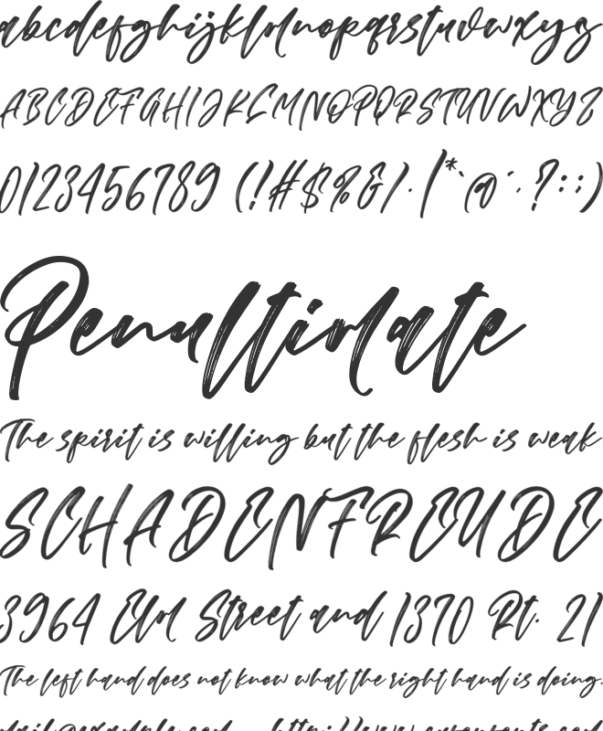 Nighiri font preview