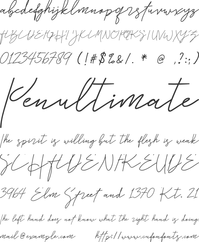 Stephani font preview