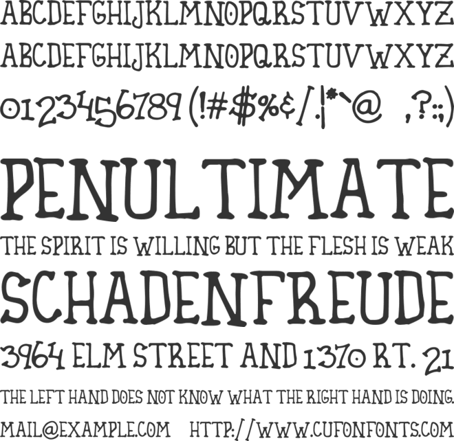 Homespun font preview