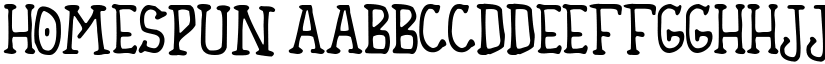 Homespun font