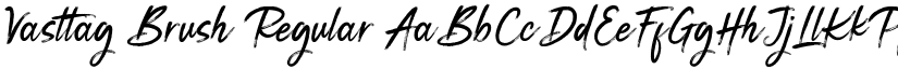 Vasttag Brush Regular font