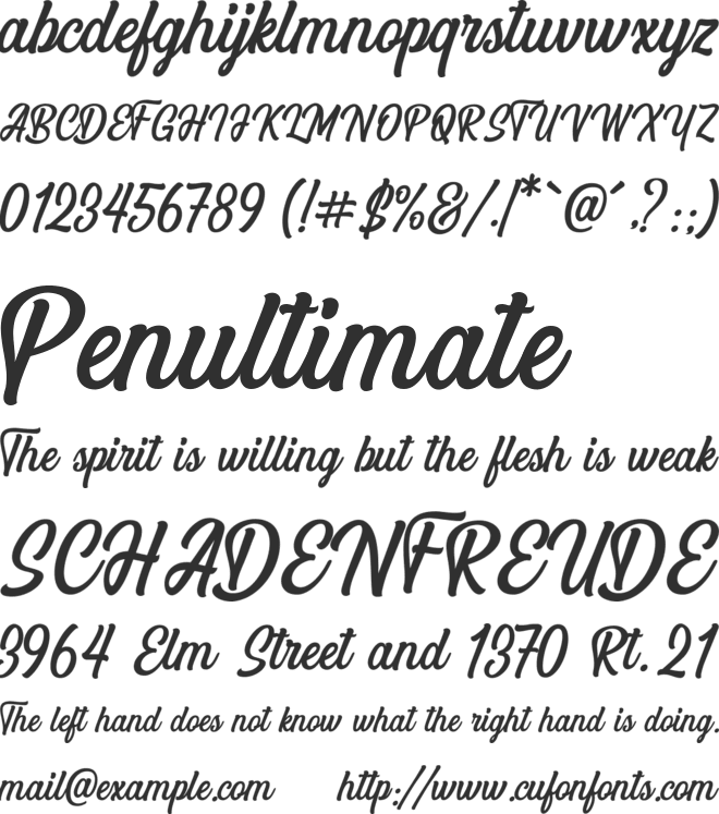 Angler font preview