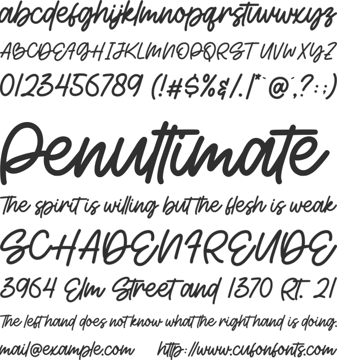 Humming font preview