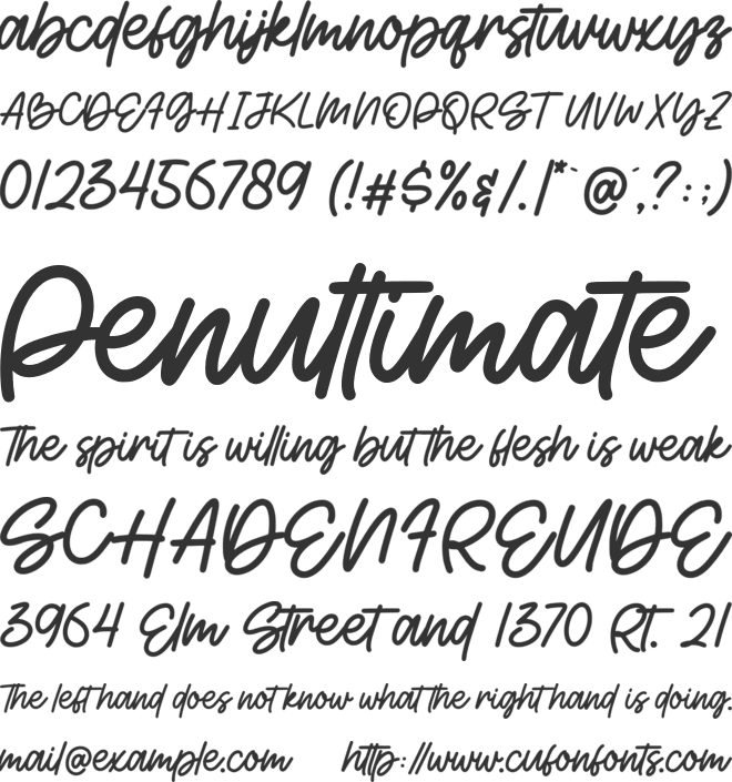 Humming font preview