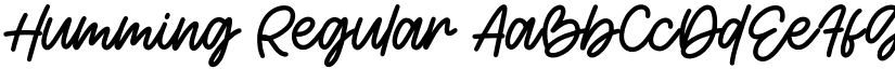 Humming Regular font