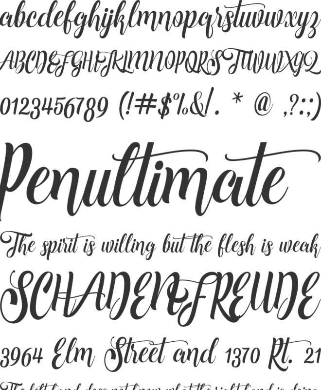 Cleopatra font preview