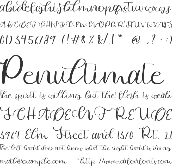 Asya font preview