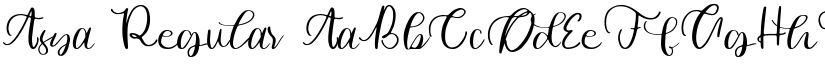 Asya Regular font