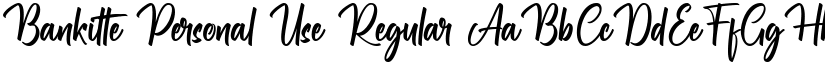 Bankitte Personal Use Regular font