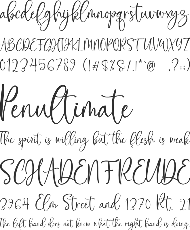Flowerbloom font preview