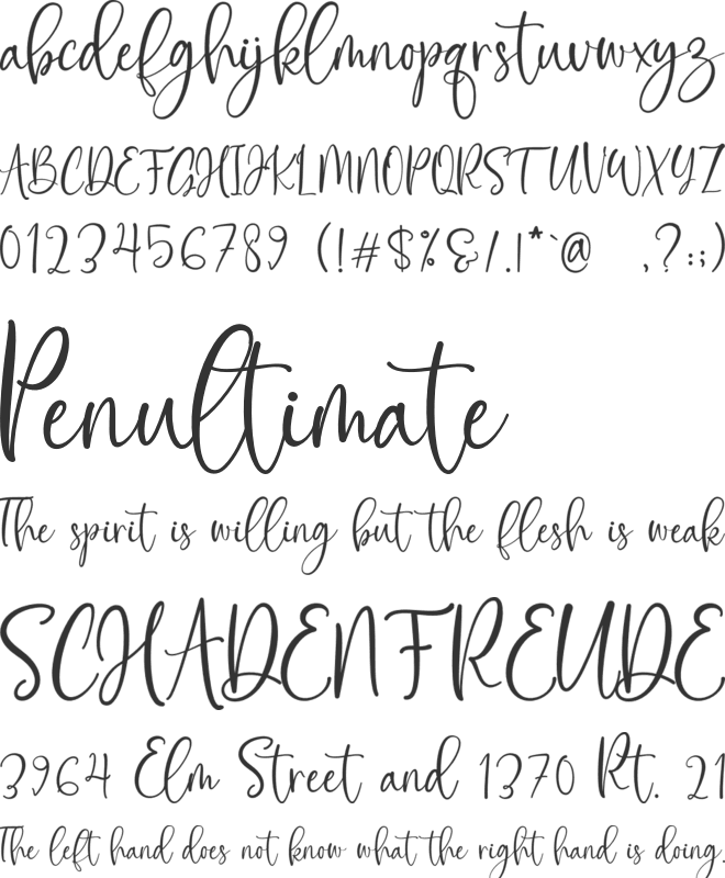 Flowerbloom font preview