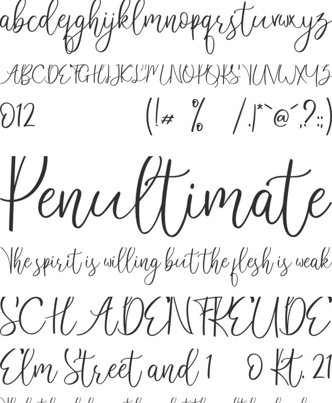 Babyhome font preview