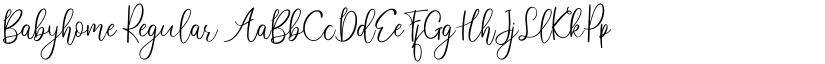 Babyhome Regular font