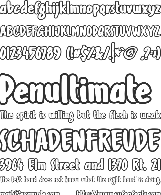 Ghoust Outline font preview