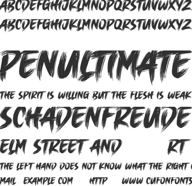 Brush King font preview