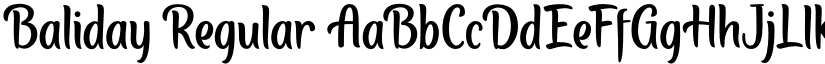 Baliday Regular font