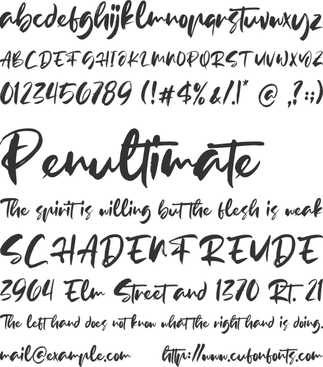 Wintersoul font preview