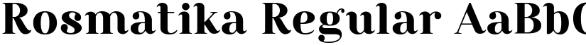 Rosmatika Regular font