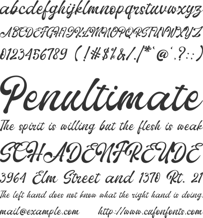 Cherio font preview