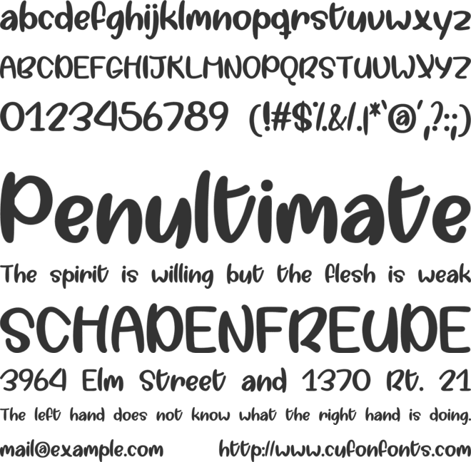 My Best Shot font preview