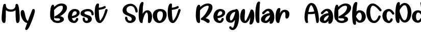 My Best Shot Regular font