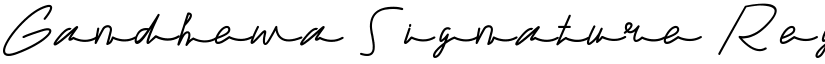 Gandhewa Signature Regular font
