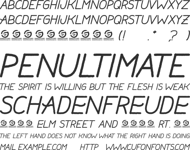 Actrice font preview