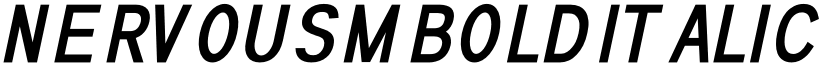 Nervousm Bold Italic font