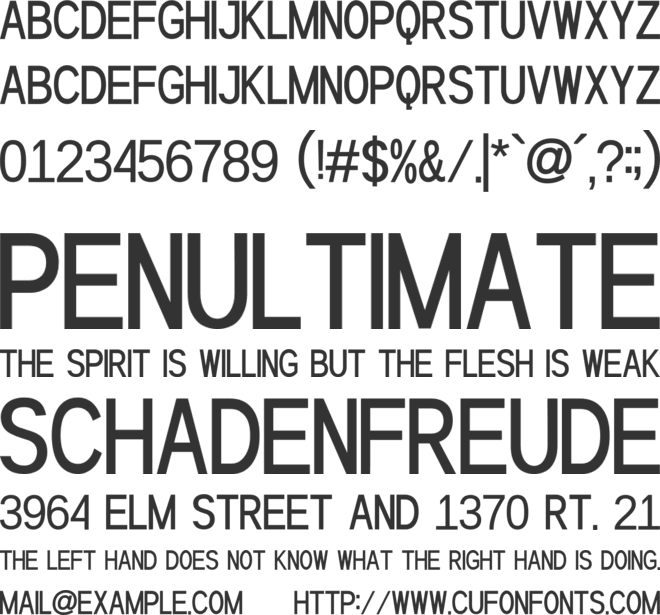 Nervousm font preview