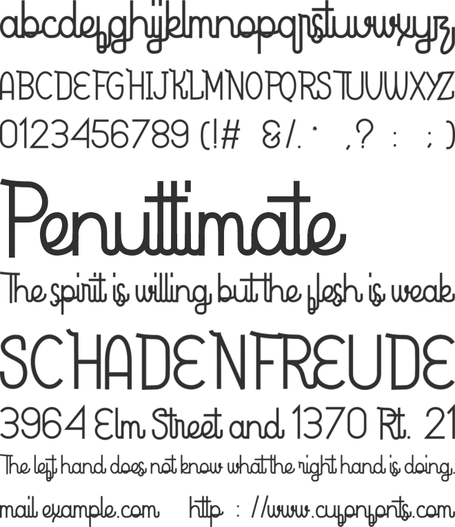 Luminousity FREE font preview