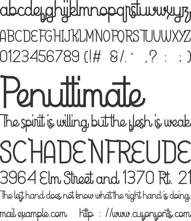 Luminousity FREE font preview