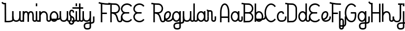 Luminousity FREE Regular font
