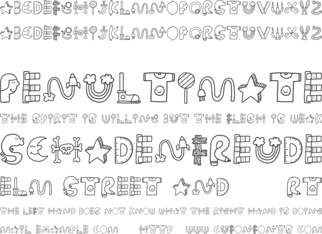 Things font preview