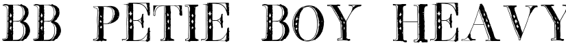 BB Petie Boy Heavy font