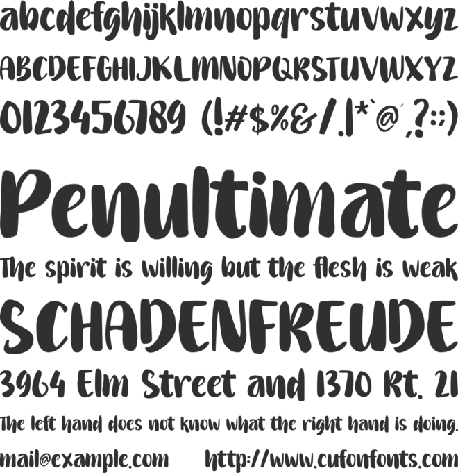 Gembulla font preview