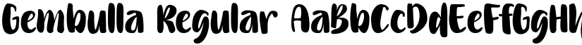 Gembulla Regular font